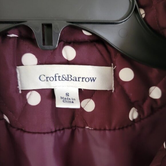 Croft & Barrow Vest jacket  Dots sleeveless Puffer full zip Small EUC - Picture 7 of 8